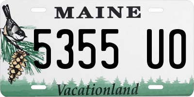 ME license plate 5355UO
