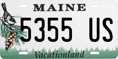 ME license plate 5355US
