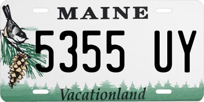 ME license plate 5355UY