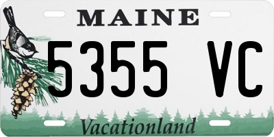 ME license plate 5355VC