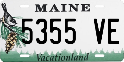 ME license plate 5355VE