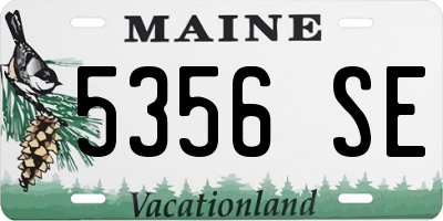 ME license plate 5356SE