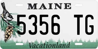 ME license plate 5356TG