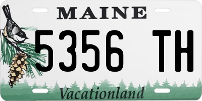 ME license plate 5356TH