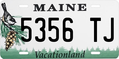 ME license plate 5356TJ
