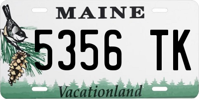 ME license plate 5356TK