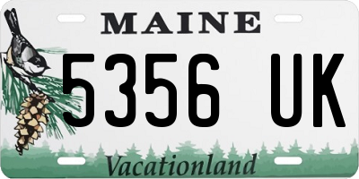ME license plate 5356UK