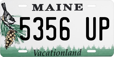 ME license plate 5356UP