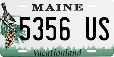 ME license plate 5356US