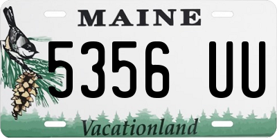 ME license plate 5356UU