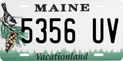 ME license plate 5356UV