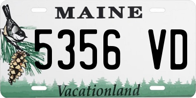 ME license plate 5356VD