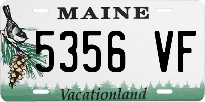 ME license plate 5356VF