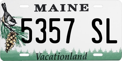 ME license plate 5357SL