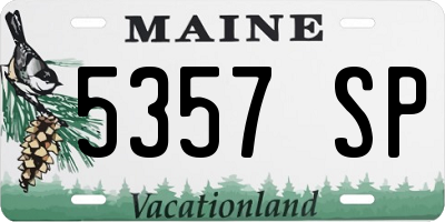 ME license plate 5357SP