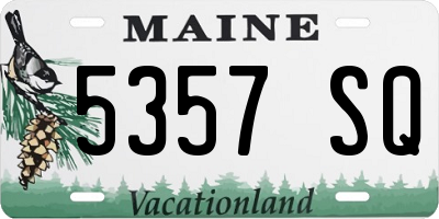 ME license plate 5357SQ
