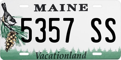 ME license plate 5357SS