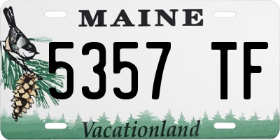 ME license plate 5357TF