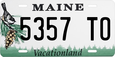 ME license plate 5357TO