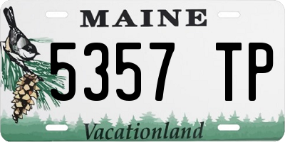 ME license plate 5357TP