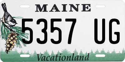 ME license plate 5357UG