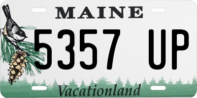 ME license plate 5357UP