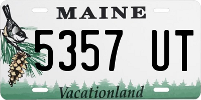 ME license plate 5357UT