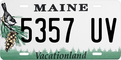 ME license plate 5357UV