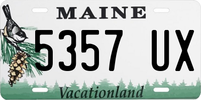ME license plate 5357UX