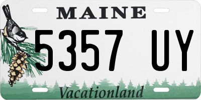 ME license plate 5357UY