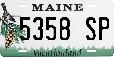 ME license plate 5358SP