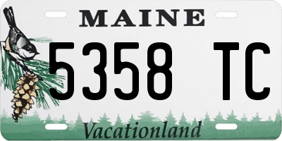 ME license plate 5358TC