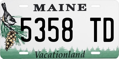 ME license plate 5358TD