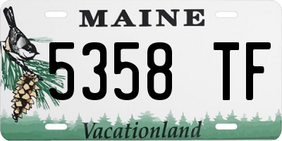 ME license plate 5358TF
