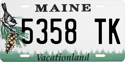 ME license plate 5358TK