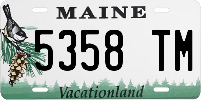 ME license plate 5358TM