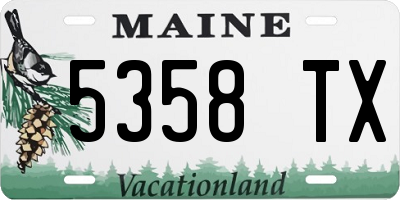 ME license plate 5358TX