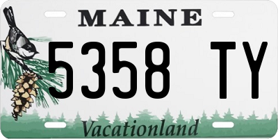 ME license plate 5358TY