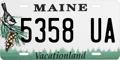 ME license plate 5358UA