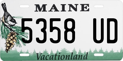 ME license plate 5358UD