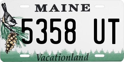 ME license plate 5358UT