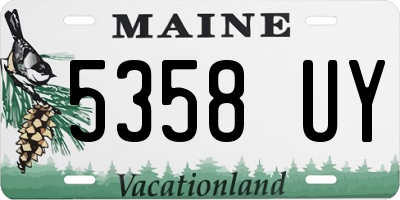 ME license plate 5358UY