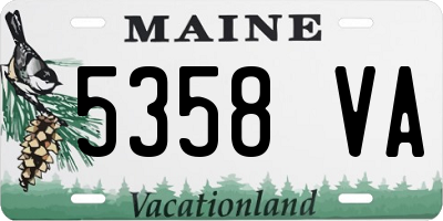 ME license plate 5358VA