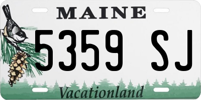 ME license plate 5359SJ