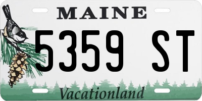 ME license plate 5359ST