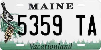 ME license plate 5359TA