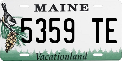 ME license plate 5359TE
