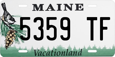 ME license plate 5359TF