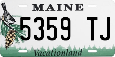 ME license plate 5359TJ