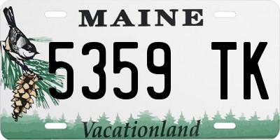 ME license plate 5359TK
